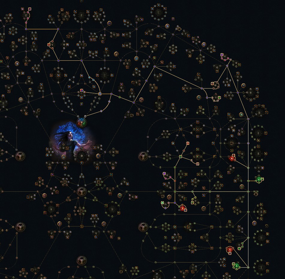 PoE 3.19 Witch Death's Oath Occultist Leveling Passive Skill Tree